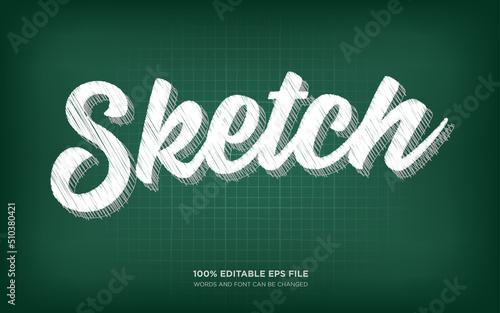 Sketch editable text style effect	
