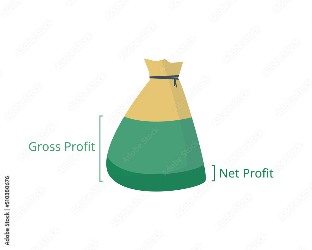 difference-between-gross-profit-and-net-profit-stock-vector-adobe-stock