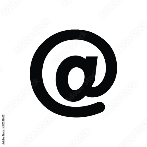 At sign or email sign icon