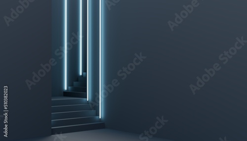 Abstract staircase in the c...