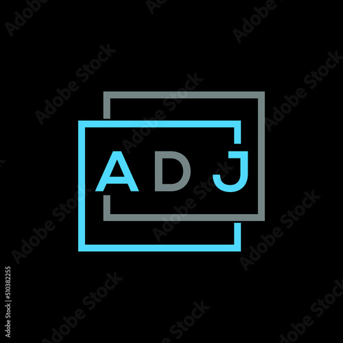 ADJ letter logo creative design. ADJ unique design.  photo