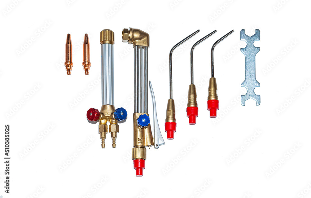 Welding brazing and cutting torch kit. A new set of welding torches for