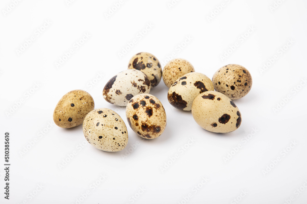 Quail eggs isolated on white background.Organic food. Quail eggs isolated on white background.Organic food.