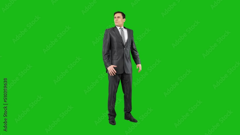 Honest man in formal suit. Chroma key Honest man in formal suit. Chroma key