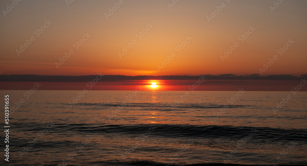 Sunrise on the ocean panorama, Virginia Beach, Virginia Sunrise on the ocean panorama, Virginia Beach, Virginia