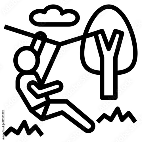 Zip Line Icon