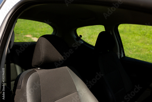front passenger seat in the car. vehicle interior. passenger car seat