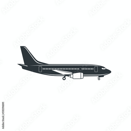 illustration of airplane, air transport, vector art.