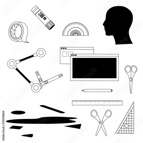 文房具などのイラスト