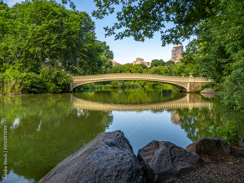 Bow bridge in late spring