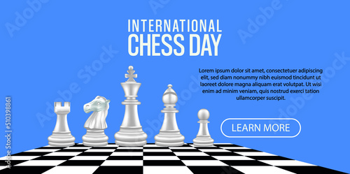 banner for social media, international chess day