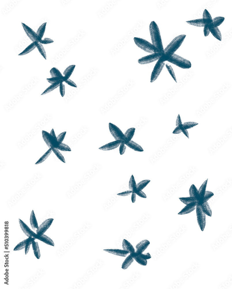 Fototapeta premium Cactus spike desert plant texture element doodle freehand illustration