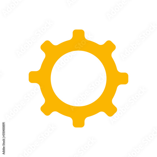 gear icon on white background