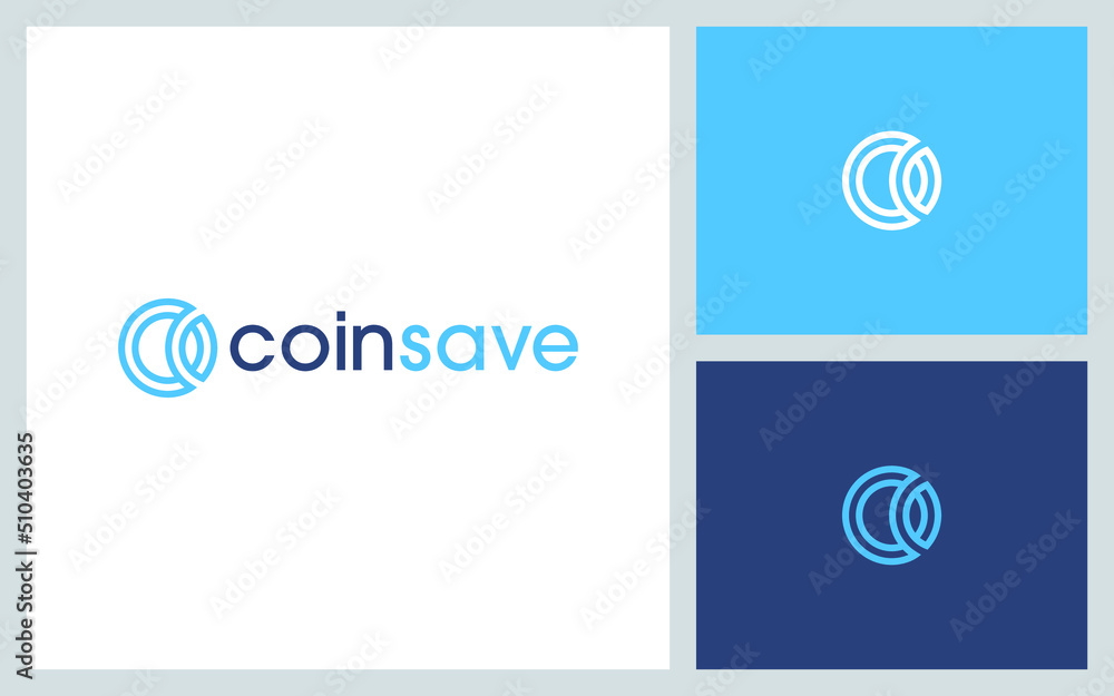 coin save logo design coin save logo design