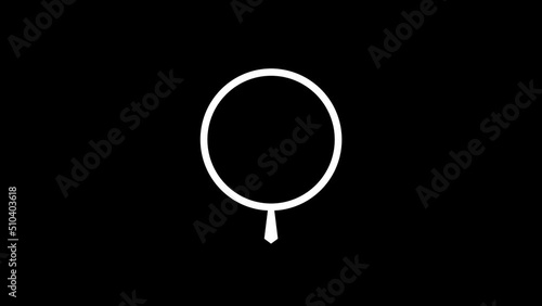 White picture of necklace on a black background. decoration for girls. Distortion liquid style transition icon for your project. 4K video animation for motion graphics and compositing. photo