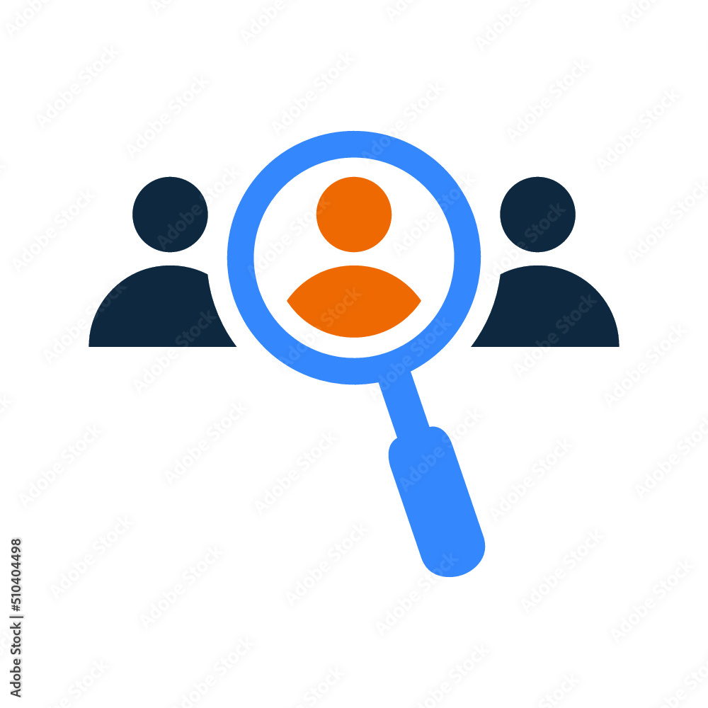Headhunting, search, human resources icon. Simple editable vector design isolated on a white background. Headhunting, search, human resources icon. Simple editable vector design isolated on a white background.