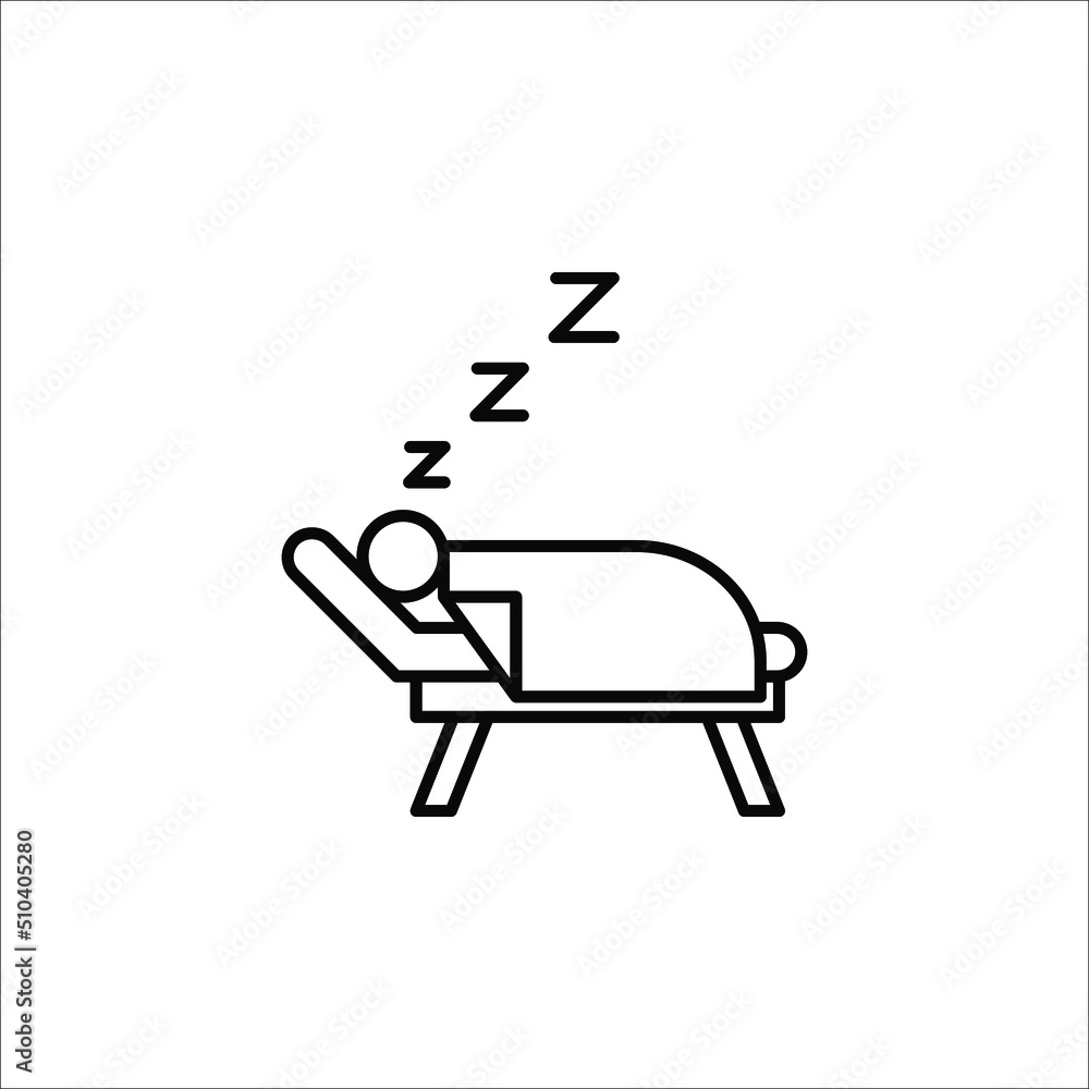 Sleep rest icon design. Sleep icon vector illustration on white background. Sleep rest icon design. Sleep icon vector illustration on white background.