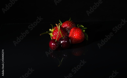 strawberries and Sweet cherry