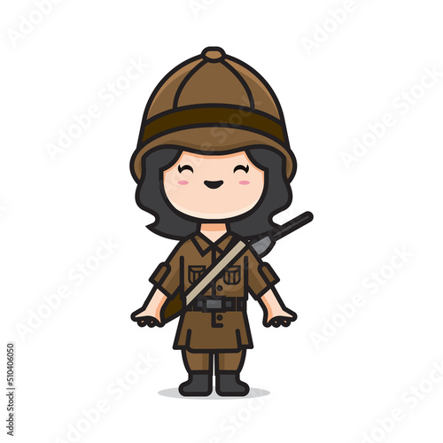 cute girl safari hunter