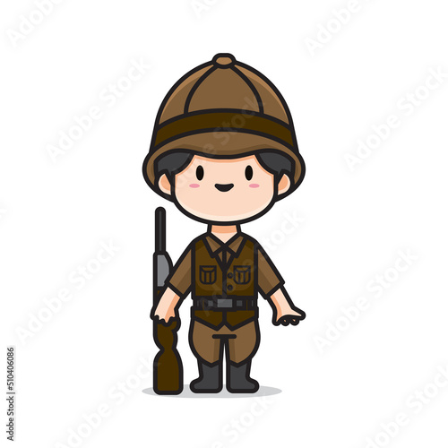 cute man safari hunter