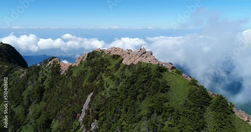 西日本最高峰・石鎚山の天狗岳と夏の岩稜（愛媛県・4K）