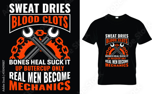 sweat dries blood clots t-shirt design template