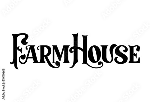 Farmhouse velcome sign. Kitchen home country graphic design. Vector poster text type