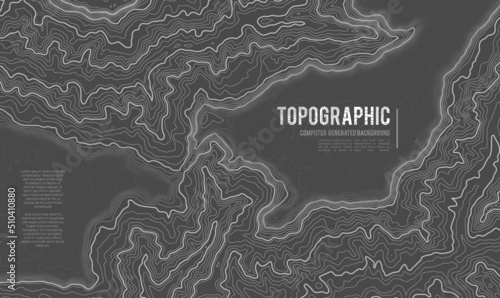 Grey contours vector topography. Geographic mountain topography vector illustration. Topographic pattern texture. Map on land vector terrain. Elevation graphic contour height lines. Topographic map