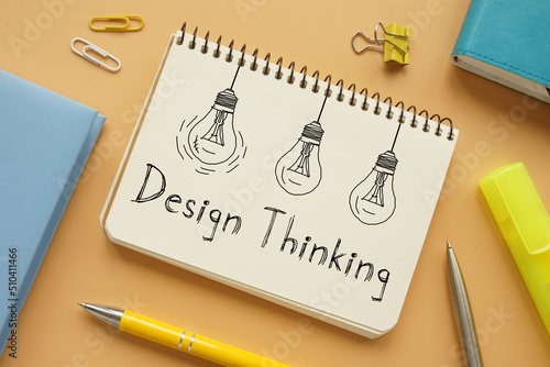 Design thinking process is shown using the text photo