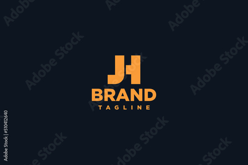 JH modern initial logo linked square concept with high quality professional design that will be best for your company