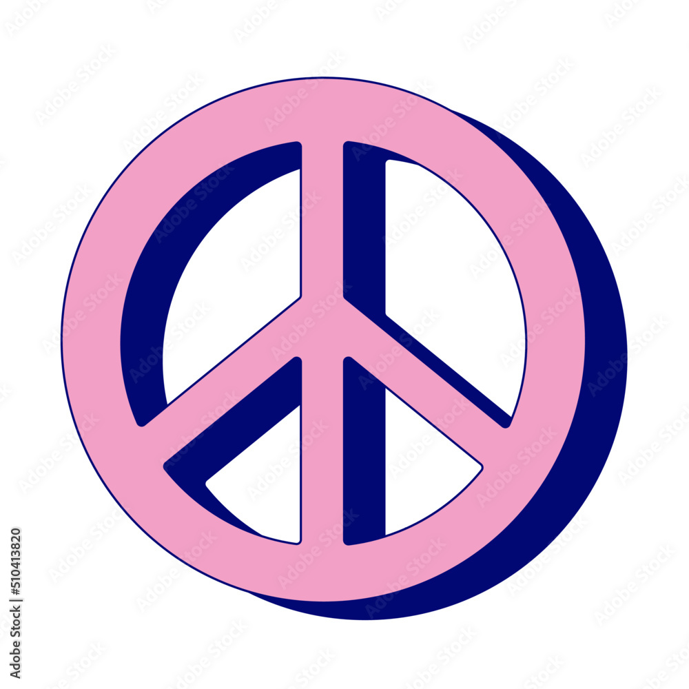 Feminist symbol. Girl power. Peace. Vector illustration. Feminist symbol. Girl power. Peace. Vector illustration.