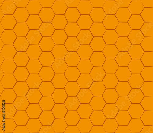 Geometric seamless honeycomb shape background vector illustration