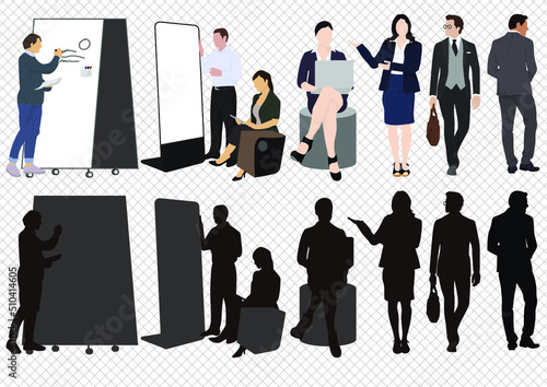 Work-focused and hard-working businessman vector images