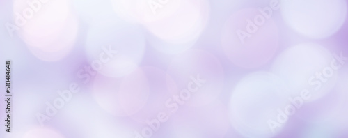 Stampa su tela Wide Angle Soft Blurred Light Purple Bokeh Background