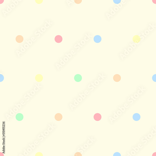Pastel polka dot seamless pattern background. cute background. vector.
