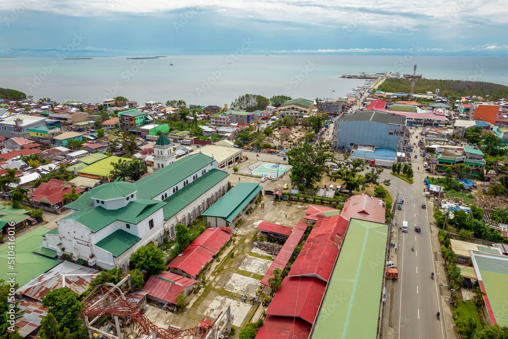 Tubigon, Bohol, Philippines - Aerial view of the large town of Tubigon ...