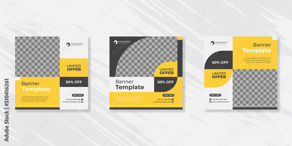 Modern Social Media banner template can be edited. Anyone can use this design easily. Promotional web banners for social media. Elegant sale and discount promo Modern Social Media banner template can be edited. Anyone can use this design easily. Promotional web banners for social media. Elegant sale and discount promo