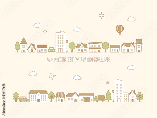 Vector cityscape illustration for background