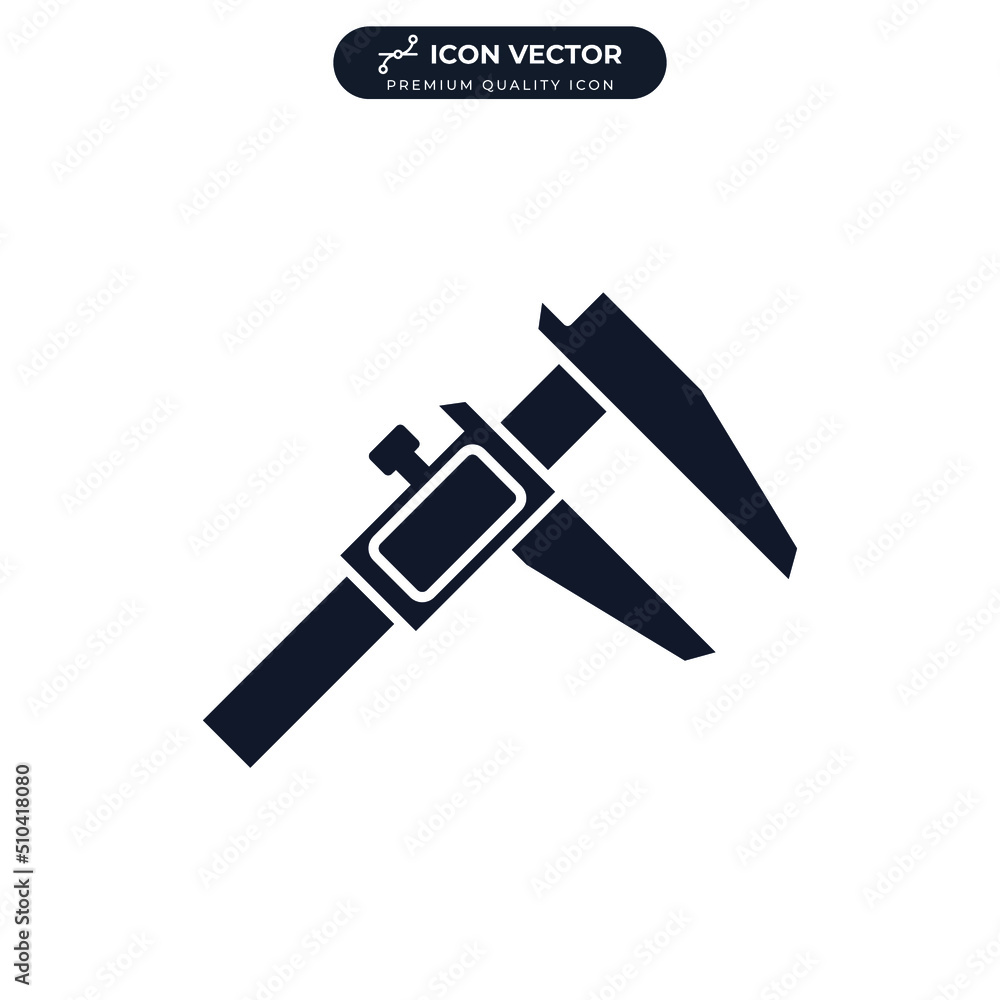 Vernier caliper icon symbol template for graphic and web design collection logo vector illustration Vernier caliper icon symbol template for graphic and web design collection logo vector illustration