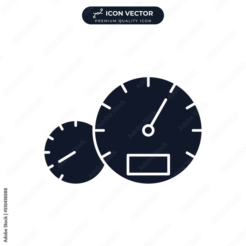 Speedometers icon symbol template for graphic and web design collection logo vector illustration Speedometers icon symbol template for graphic and web design collection logo vector illustration
