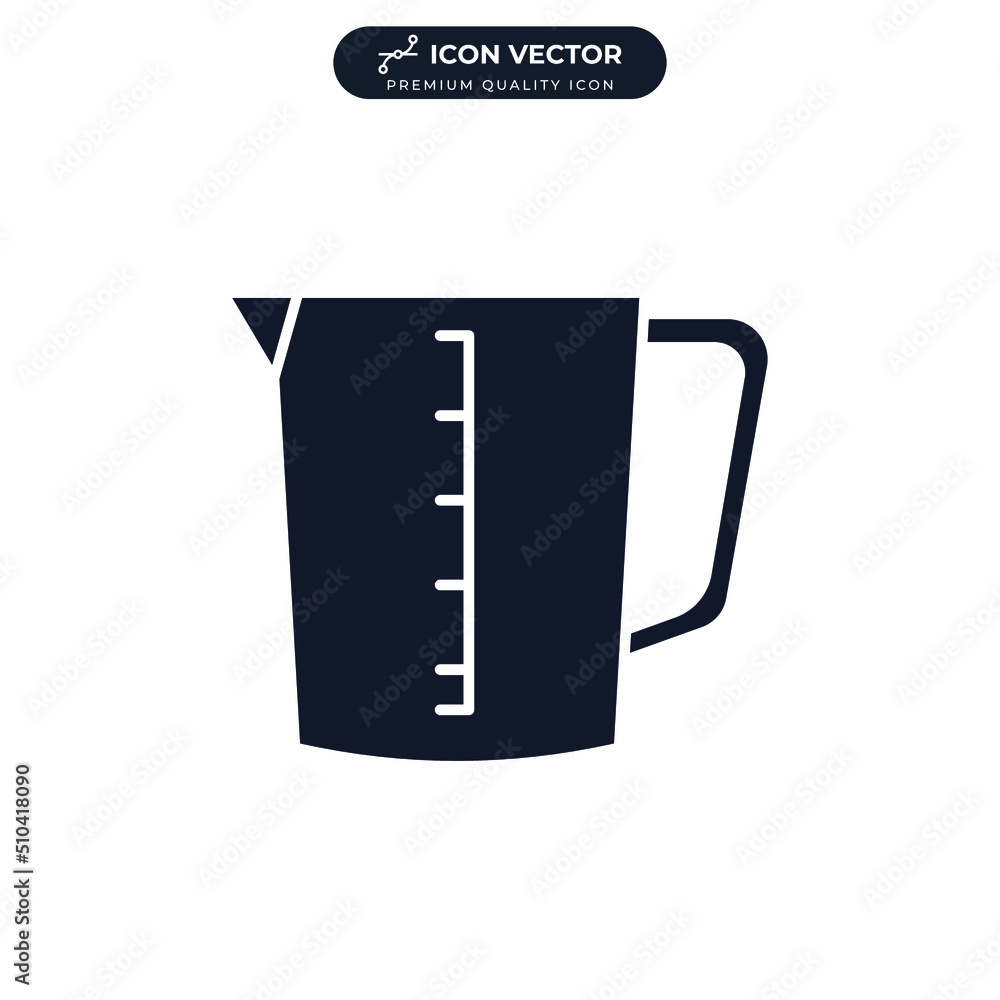 measuring cup icon symbol template for graphic and web design collection logo vector illustration