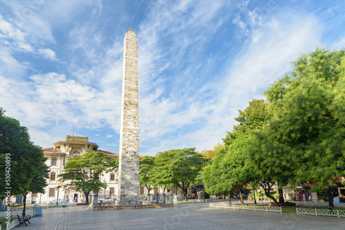 Fototapeta The Walled Obelisk (Constantine's Obelisk) in Istanbul, Turkey