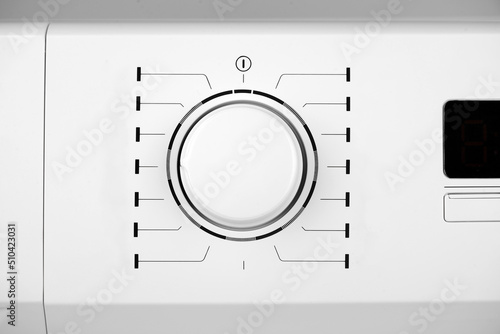washing machine control circle close up