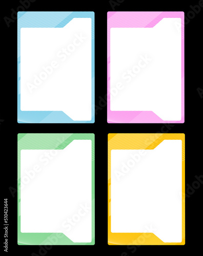 Trading cards pastel color template