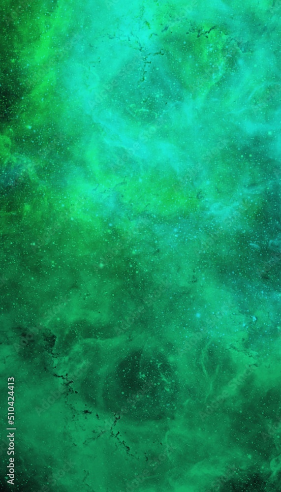 space background with green and turquoise spots