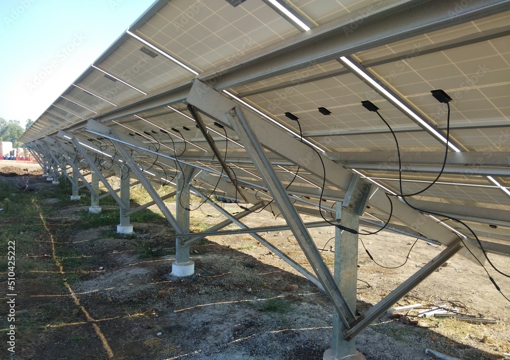 Solar power is the conversion of renewable energy from sunlight into electricity this plant is situated in Rajasthan, India Solar power is the conversion of renewable energy from sunlight into electricity this plant is situated in Rajasthan, India