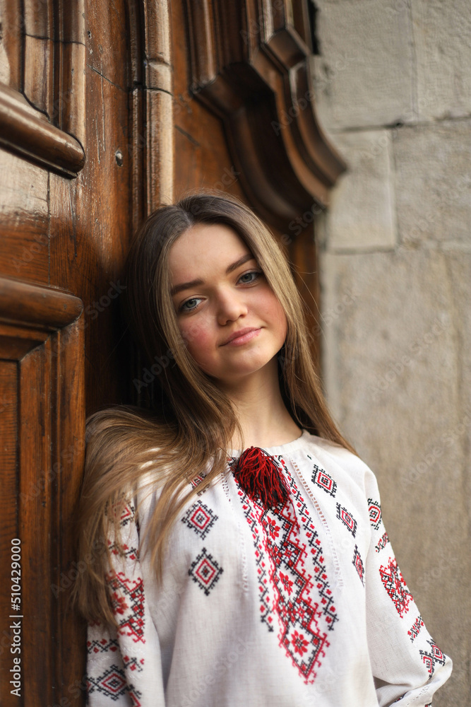Ukrainian women in embroidered shirts Ukrainian women in embroidered shirts