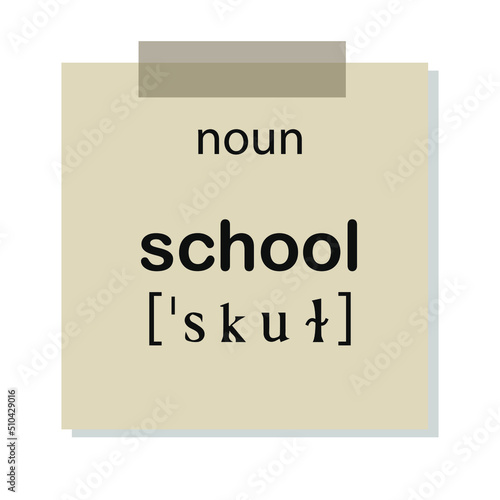Learning a new language. English language. Flash cards for memorizing words