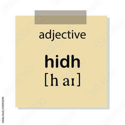 Learning a new language. English language. Flash cards for memorizing words