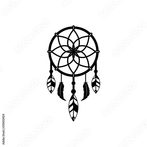 dream catcher logo icon design template vector